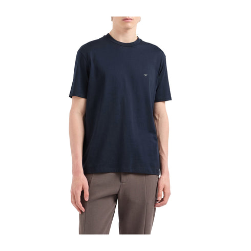 Emporio Armani T-shirt T-shirt Uomo Travel misto cotone Blu P25 - EMPORIO ARMANIEM000983AF13669 - UB118 - S - Francavilla Moda